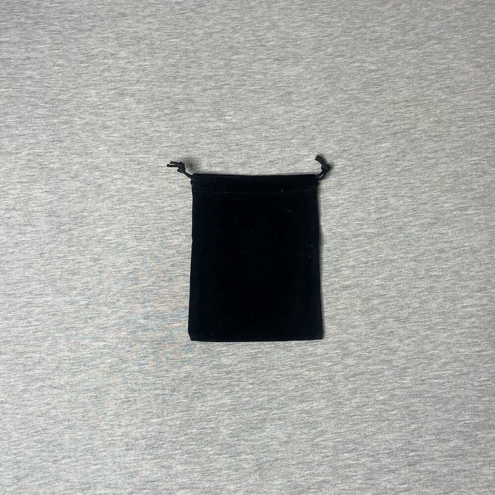 Macy’s Solid Black Small Velour Gift Pouch Bag 5”x 7”